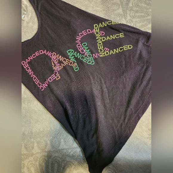 😀 Funky Diva Tank Top with Colorful Dance Raised Print - Picture 7 of 7
